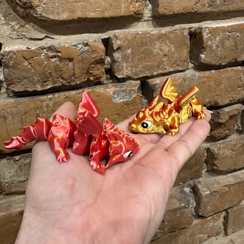 Ruchomy Smok 3D – elastyczna figurka